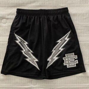 Certified authentic Eric Emanuel Black Lightning Shorts